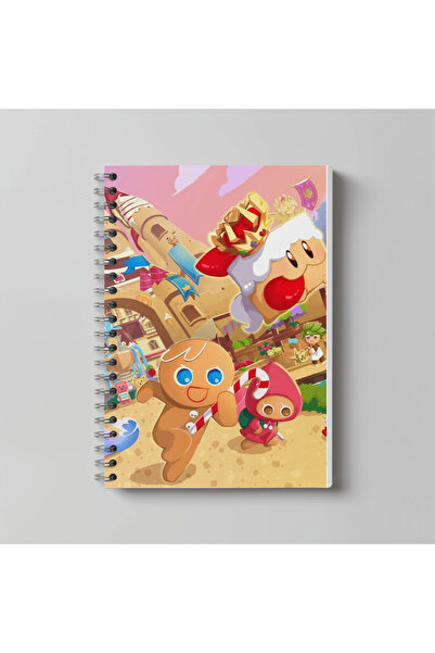 nihonwosekai Caiet Anime Cookie Run, format A4, 60 de coli, fără linii, cu im...
