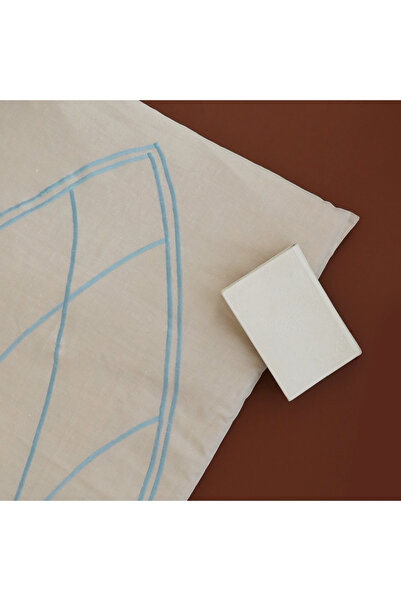Dakakeen Concept Blue Embroidery Natural Linen Prayer Mat – Dakakeen Al Khair...