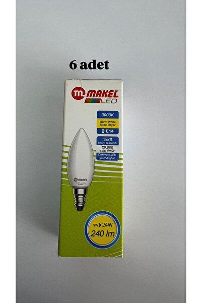 MAKEL LED SICAK BEYAZ E14 % 88 ENEJİ TASARRUFLU AMPUL