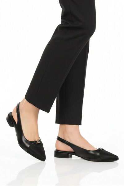 Aspor Black Narrow Fit Women's Heeled Shoes