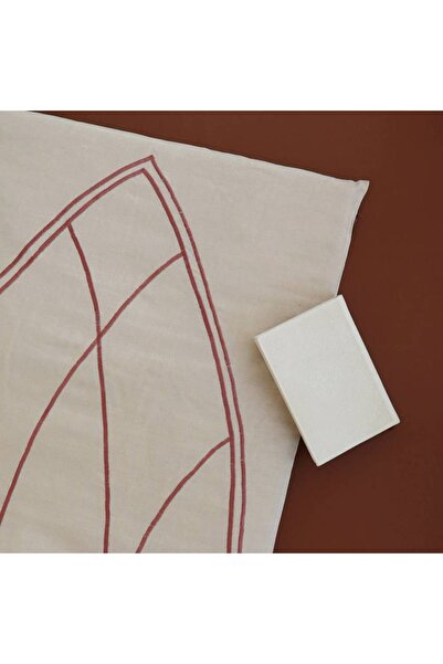 Dakakeen Concept Red Embroidery Natural Linen Prayer Mat – Dakakeen Al Khair ...