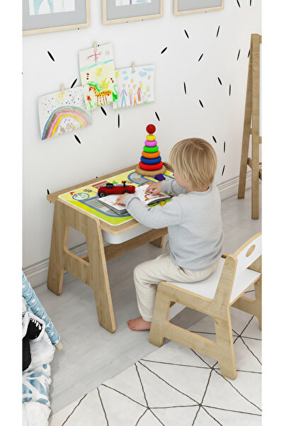 Fida Montessori Ahşap Oyun & Aktivite Masası - Çocuk Eğitim ve Oyun Alanı