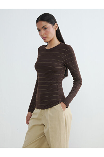 LC Waikiki Striped crew neck bodysuit.