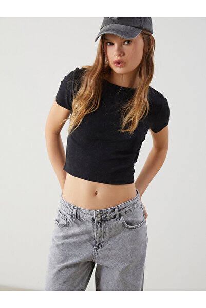 LC Waikiki Crop Top pentru damă cu gât crew
