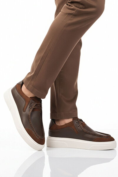 Aspor Brown Lace-Up Men's Casual Shoes