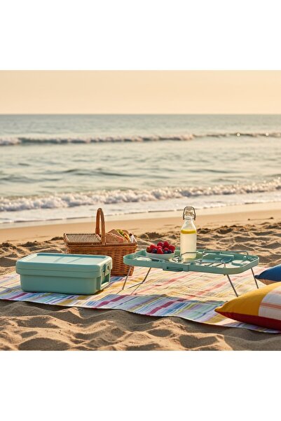 Simply Now 30L Katlanabilir Piknik & Kamp Kutusu – Sehpalı Organizer 45x29x24 cm
