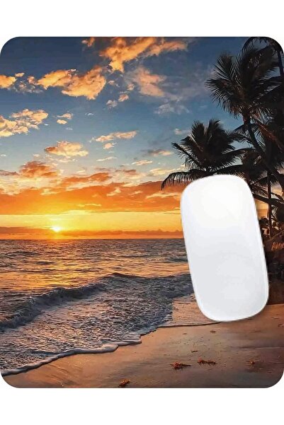 NASAQ Sunset Beach Mouse Pad, Square Mousepad
