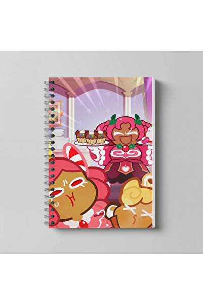 nihonwosekai Caiet Anime Cookie Run, format A4, 60 de coli, fără linii, cu im...