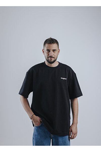 Snugface The Basic Oversized Mens Tshirts, Black, SF15-4BLK , Size-M
