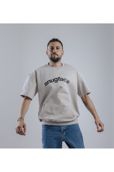Snugface The Hooshee Oversized Mens Tshirts, Grey, SF15-1GRY , Size-S
