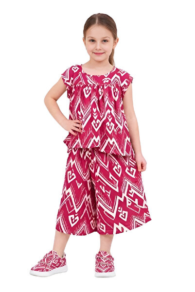 MODANINO Κοριτσίστικο Σετ με Φαρδύ Καπρί και Λεπτομερή Σχέδια, 2-12 Ετών 12578HC