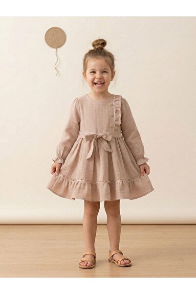 Cherrys Bebek Φόρεμα μουσελίνας με βολάν στο πλάι