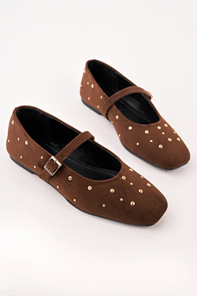 Madam Tarz İNT-515 Μπαλαρίνες με επίπεδη σόλα και διακοσμητικά καρφιά