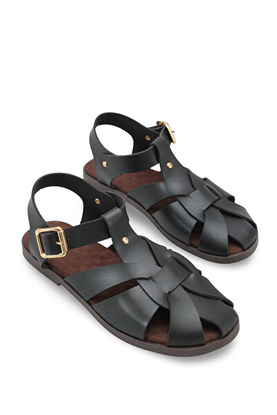 Riccon Vega Amara Women's Sandals 001210 Black Skin