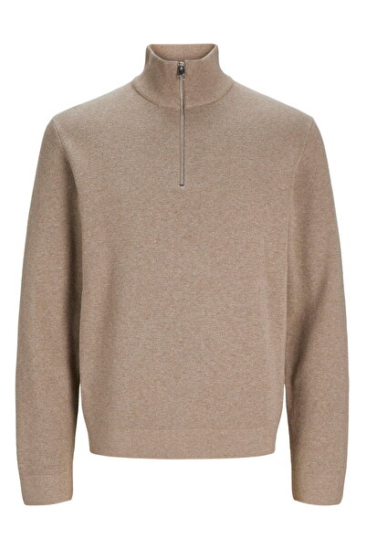 Jack & Jones Ανδρικό πλεκτό πουλόβερ με μισό φερμουάρ - Milano