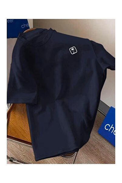 By Layina Yakada Palm Printed Men's Oversize Tee / T-Shirt