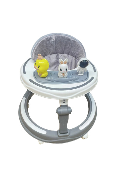 OEM Προ-περπατητήρας και Συσκευή Ώθησης με Ρυθμιζόμενο Ύψος, Three Friends, Γκρι