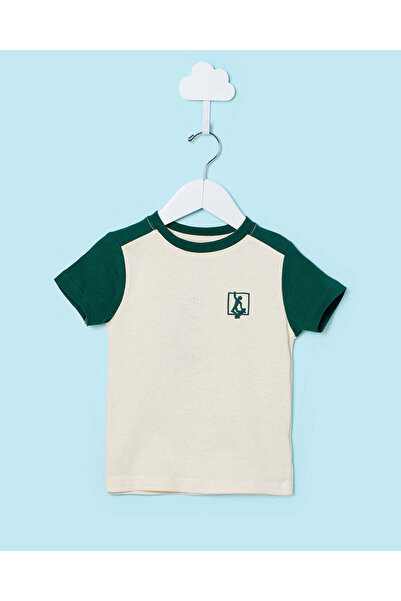 REDTAG Infant Boys White Cut And Sew T-Shirt