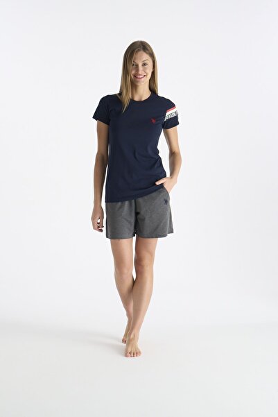 U.S. Polo Assn. 20190 Γυναικείο σετ σορτς με κοντό μανίκι και στρογγυλή λαιμό...