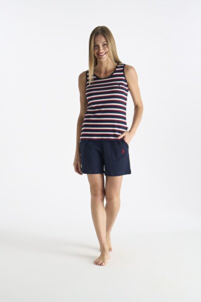 U.S. Polo Assn. 20210 Γυναικείο σετ σορτς σε μπλε ναυτικό χρώμα με μηδενικά μ...