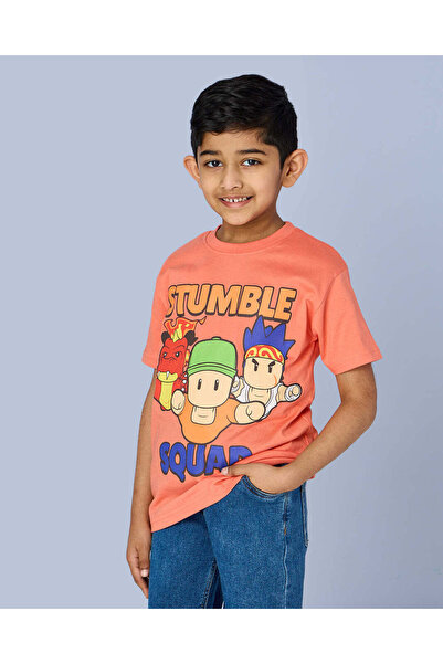 REDTAG تي شيرت للأولاد من Peach Stumble Guys