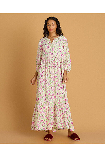 REDTAG Women White Printed Nightgown
