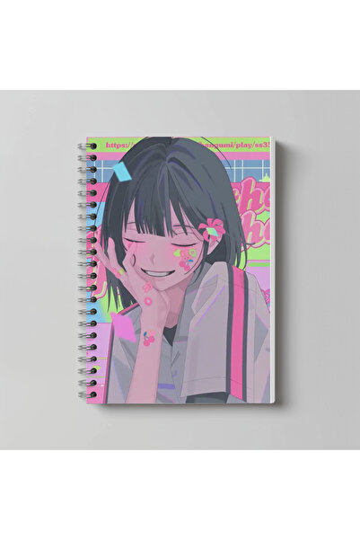 nihonwosekai Caiet Anime Link Click, format A4, 60 de coli, fără linii, cu ca...