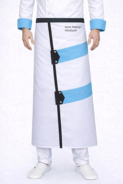 Üniformanya Ποδιά Μάγειρα με Όνομα και Δώρο, Ποδιά Σεφ που δένει στη μέση, Πο...