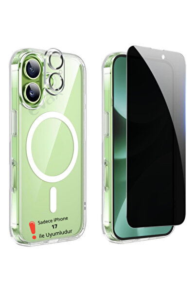 Evax متوافق مع iPhone 17: 1 حافظة MagSafe + 1 واقي شاشة هايفيت + 1 واقي عدسة ...