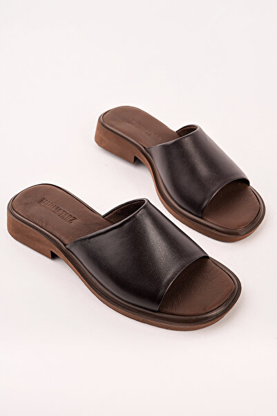 Madam Tarz Jbr-T100 Flat Sole Genuine Leather Slippers
