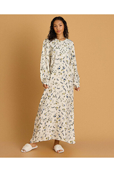 REDTAG Women White Printed Nightgown