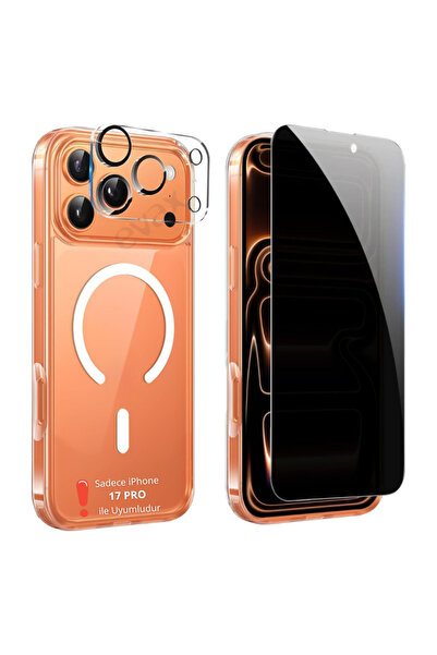 Evax متوافق مع iPhone 17 Pro: 1 حافظة MagSafe + 1 واقي شاشة هايفيت + 1 واقي ع...