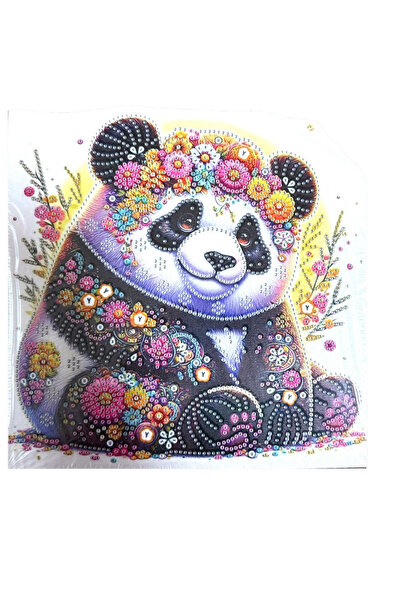 Krista Πίνακας YY120, Αρκούδα Πάντα, με Διαμάντια, με μερική κάλυψη, με κορνί...