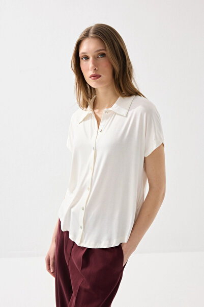 Gusto Low Sleeve Bamboo Shirt - White