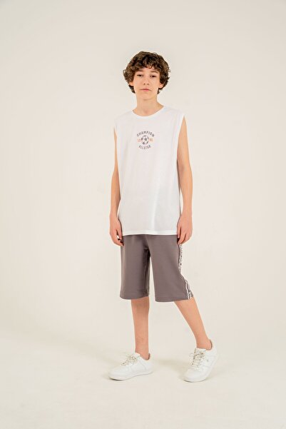 Mışıl Kids Champion Allstar 1990 Σορτς για αγόρια με στάμπα στο επάνω μέρος κ...