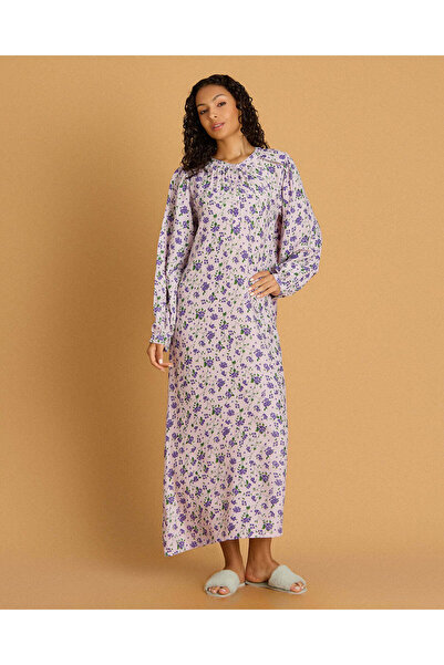 REDTAG Women Lilac Printed Nightgown