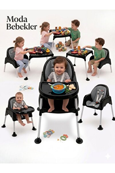 modabebekler Mama Sandalyesi Portatif Çalışma, Oyun Masalı Çok Fonksiyonlu Ma...