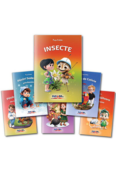 Cunosc.ro Setul Păsări și Insecte (6 cărți)