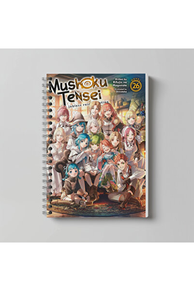nihonwosekai Caiet anime Mushoku Tensei, format A4, 60 de coli, fără linii, c...