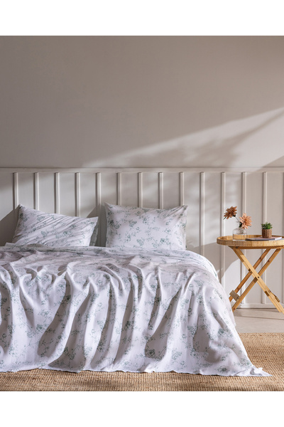 Madame Coco Σετ Πικέ με στάμπα Ecocell Tiny Double - Χακί