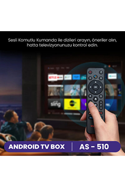 ALPSMART As510 Android Tv Box Ses Komutlu Kumanda 2gb Ram 16 Gb Hafıza