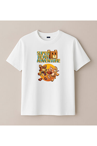 Super Bear Adventure Children's Printed T-Shirt (4-13 Years) - Kids T-Shirt
