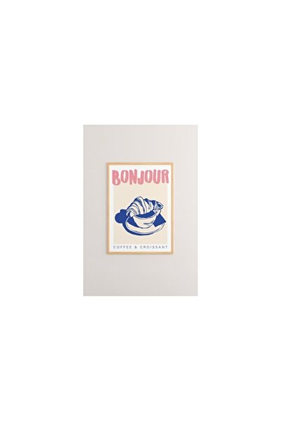 OEM Re-Bloom Διακοσμητικός Πίνακας, μασίφ ξύλο/χαρτί, μπλε/λευκό/ροζ, 33 x 48...