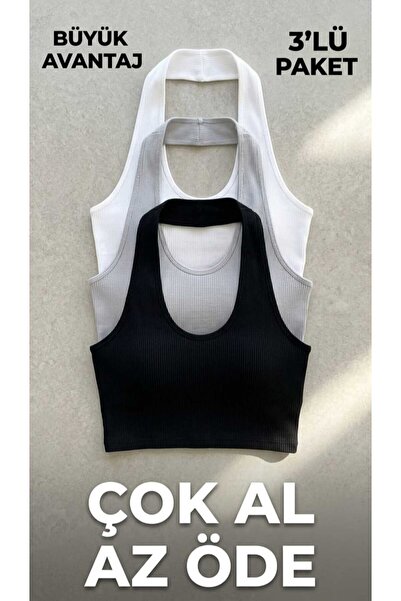 ZUM Γυναικείο καμιζόλ με κορδόνια και λάστιχο, 3 τεμαχίων, με λάστιχο στο λαι...