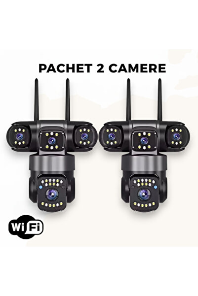 OEM Σετ 2x Κάμερες Παρακολούθησης WiFi, 9MP, 3 Κάμερες, 360 °   Περιστροφή, 1...