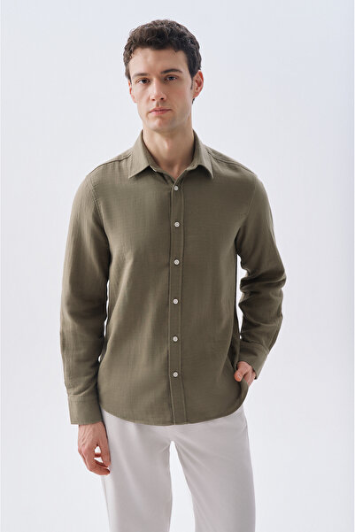 Mudo قميص بأكمام طويلة وقصة عادية