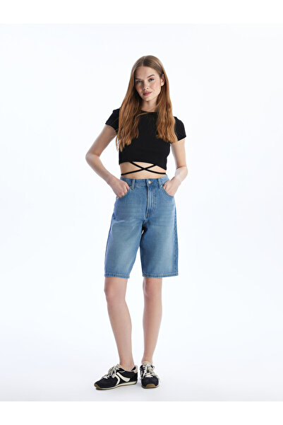 LC Waikiki Șorturi din denim de damă, croială Bermuda