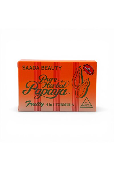 SAADA BEAUTY Papaya Fruit Soap 4 in 1 Happiness Beauty 135g.