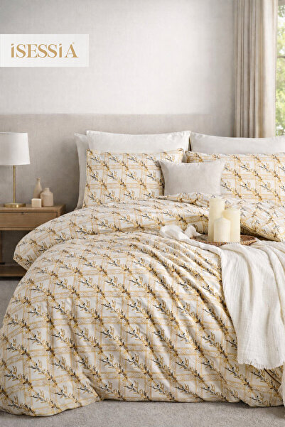 Isessia Flovia Double Elastic Sheet Duvet Cover Set