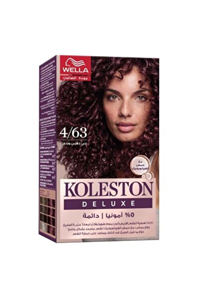 Wella صبغة شعر ديلوكس لون بني ذهبي وردي 4/63 من ويلا كوليستون